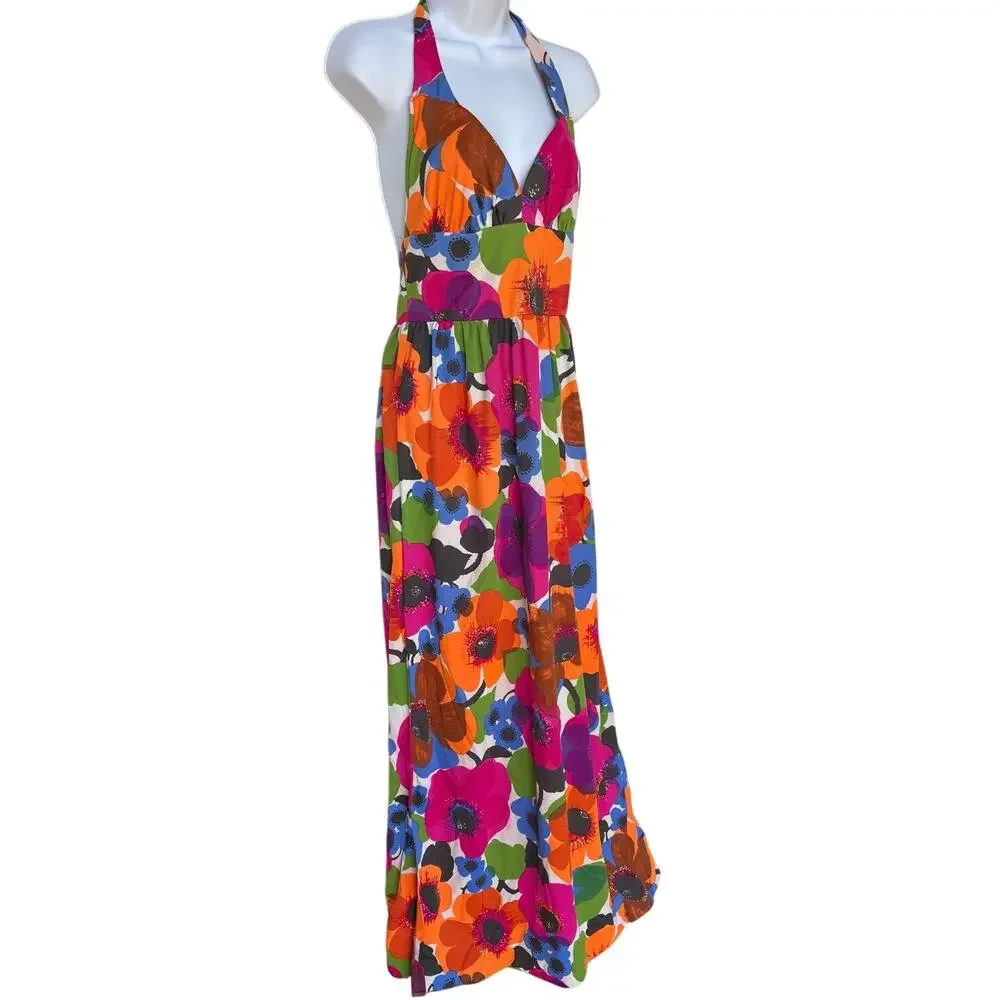 Vintage Union Made "Perfection Fit by Roxanne" Halter Maxi Dress S/M pls read! - Picture 4 of 16